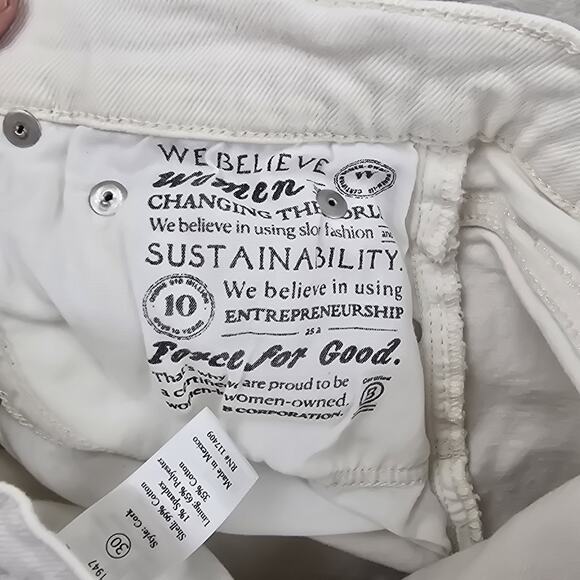 Frank & Eileen Cork Straight Leg Button-Fly Women Jeans White Sz 30 Fits 31x26 - Picture 9 of 16
